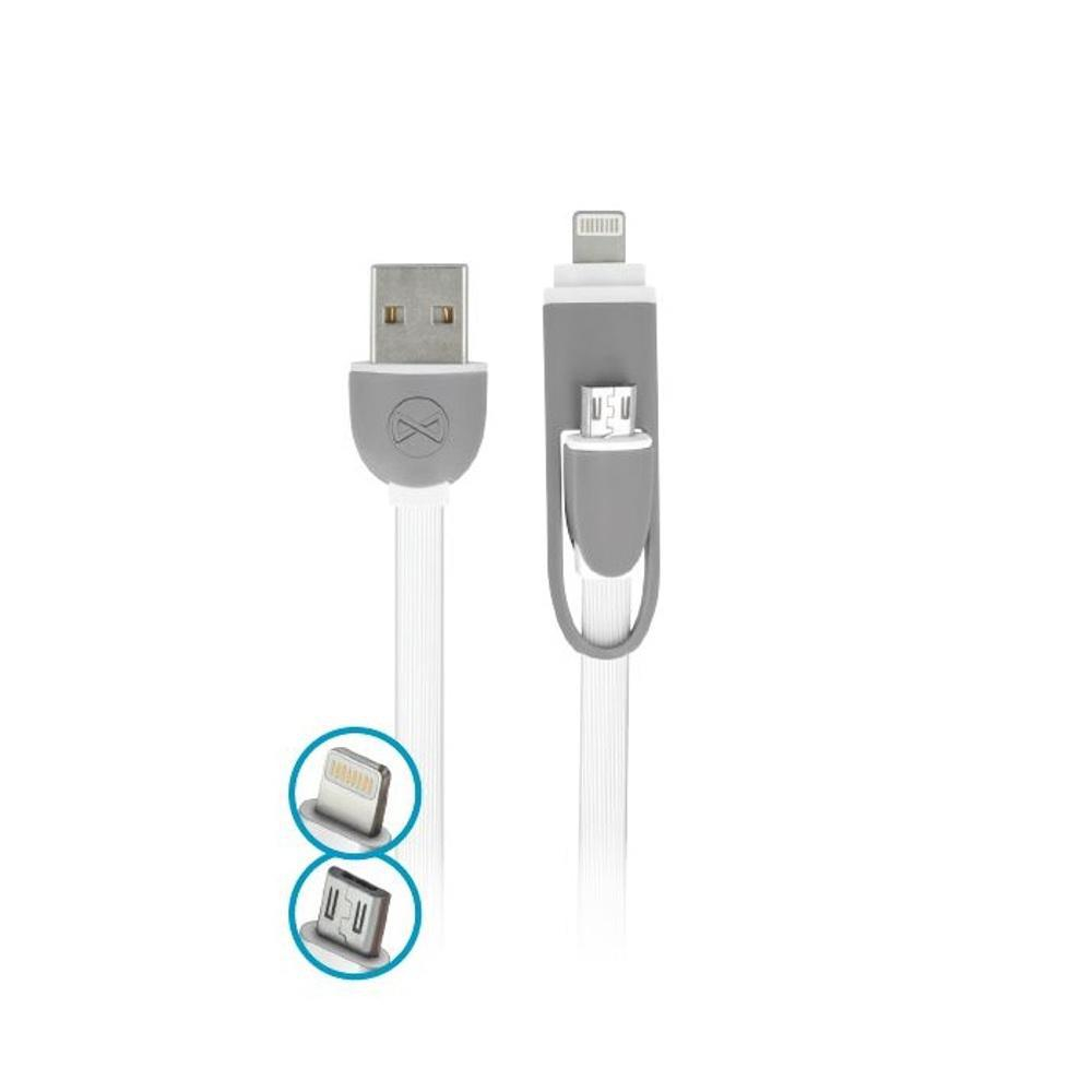 Forever KABEL USB - micro-USB/Lightning 1M FOREVER biały #