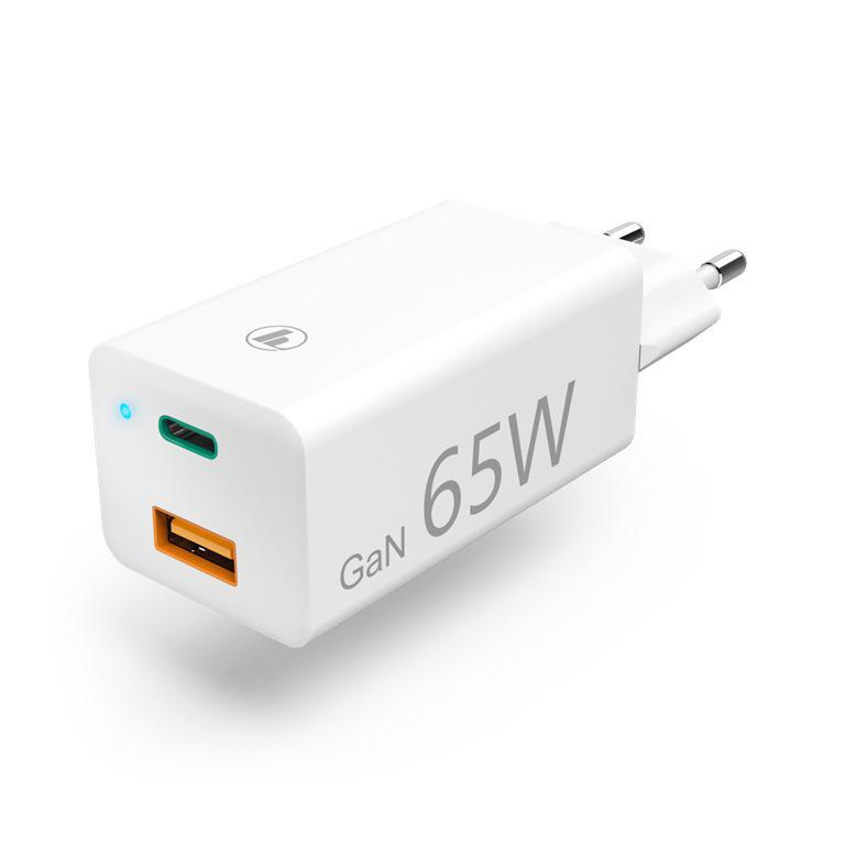 Hama Ładowarka sieciowa HAMA 1xUSB 1xUSB-C GaN PD 65W QC3.0 biała