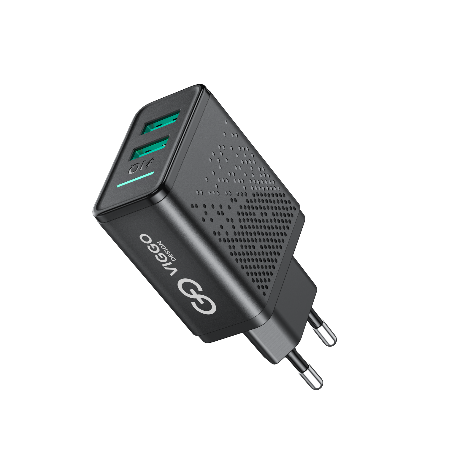 VIGGO DESIGN 2xUSB 3.4A Czarna