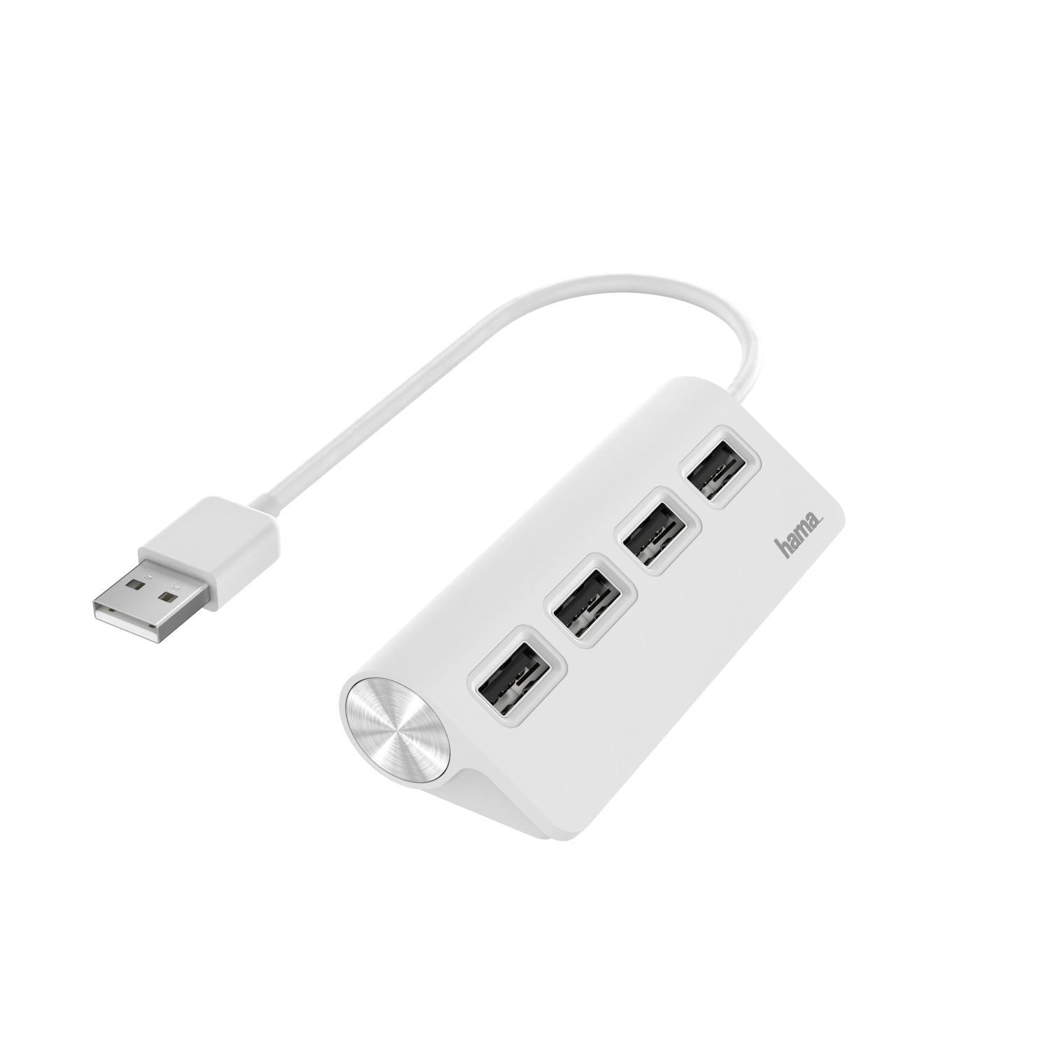 Hama HAMA USB 2.0 4 x USB-A, Biały #