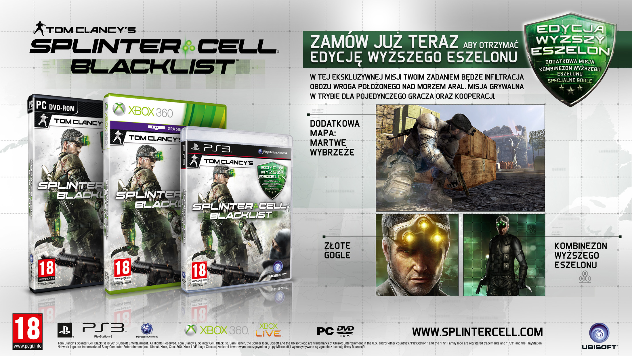 Ubisoft SPLINTER CELL edycja Wyższego Eszelonu XBOX 360