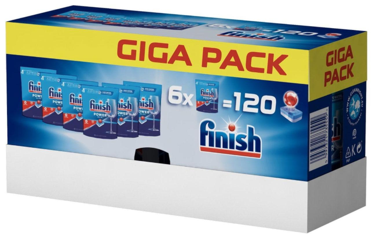 Finish FINISH 6x20szt All in 1 Regular MEGA PROMO Tabletki do zmywa