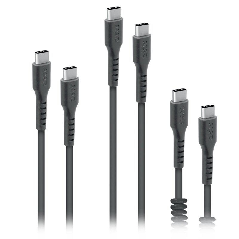 SBS Zestaw 3 kabli USB-C - USB-C SBS czarny #