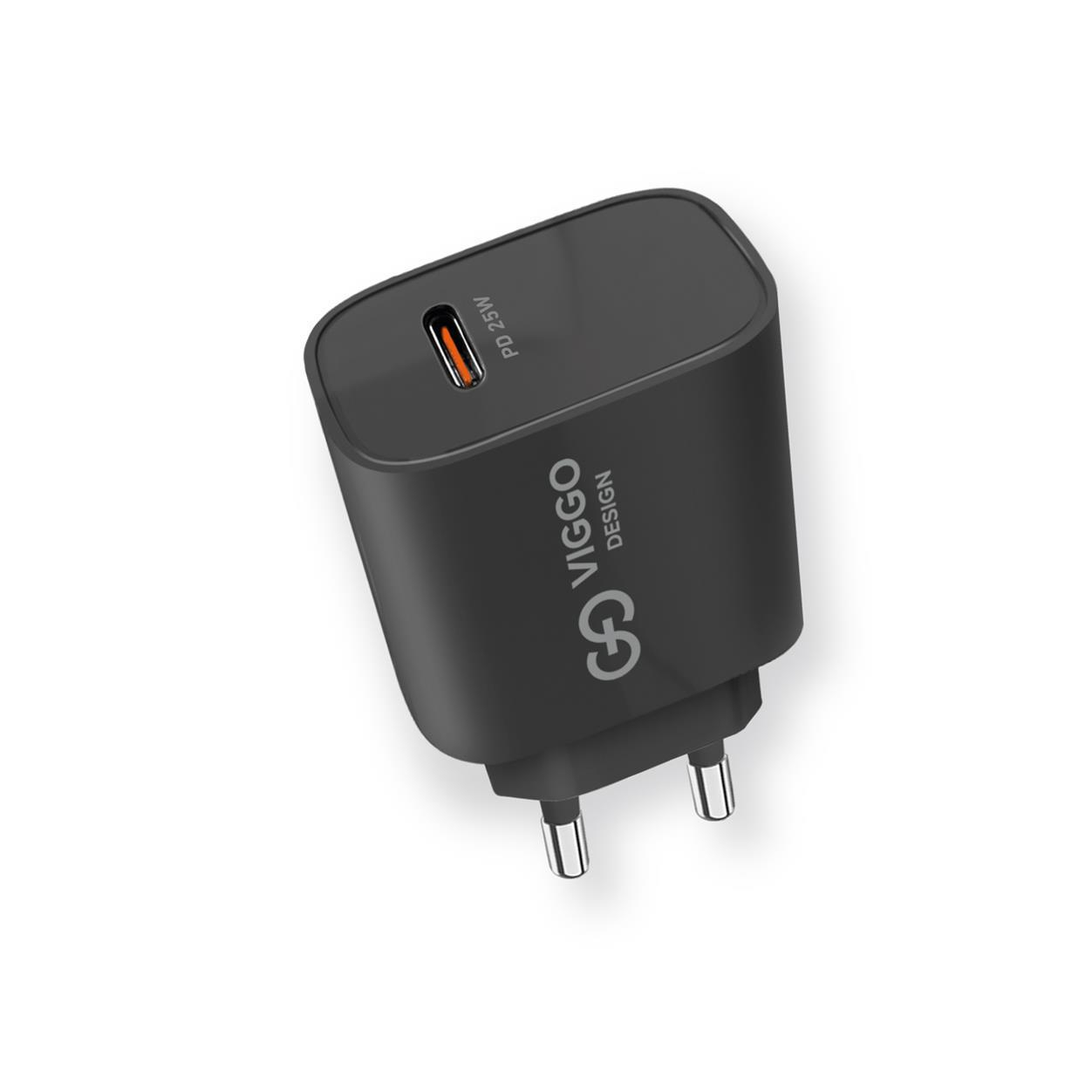 VIGGO DESIGN Ładowarka Sieciowa VIGGO PREMIUM 25W czarna