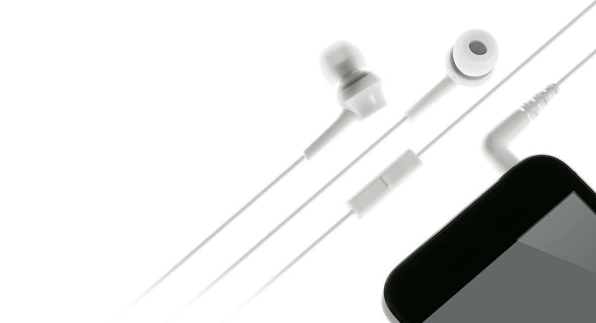 Panasonic SŁUCHAWKI DOUSZNE PANASONIC RP-TCM105E-W Białe