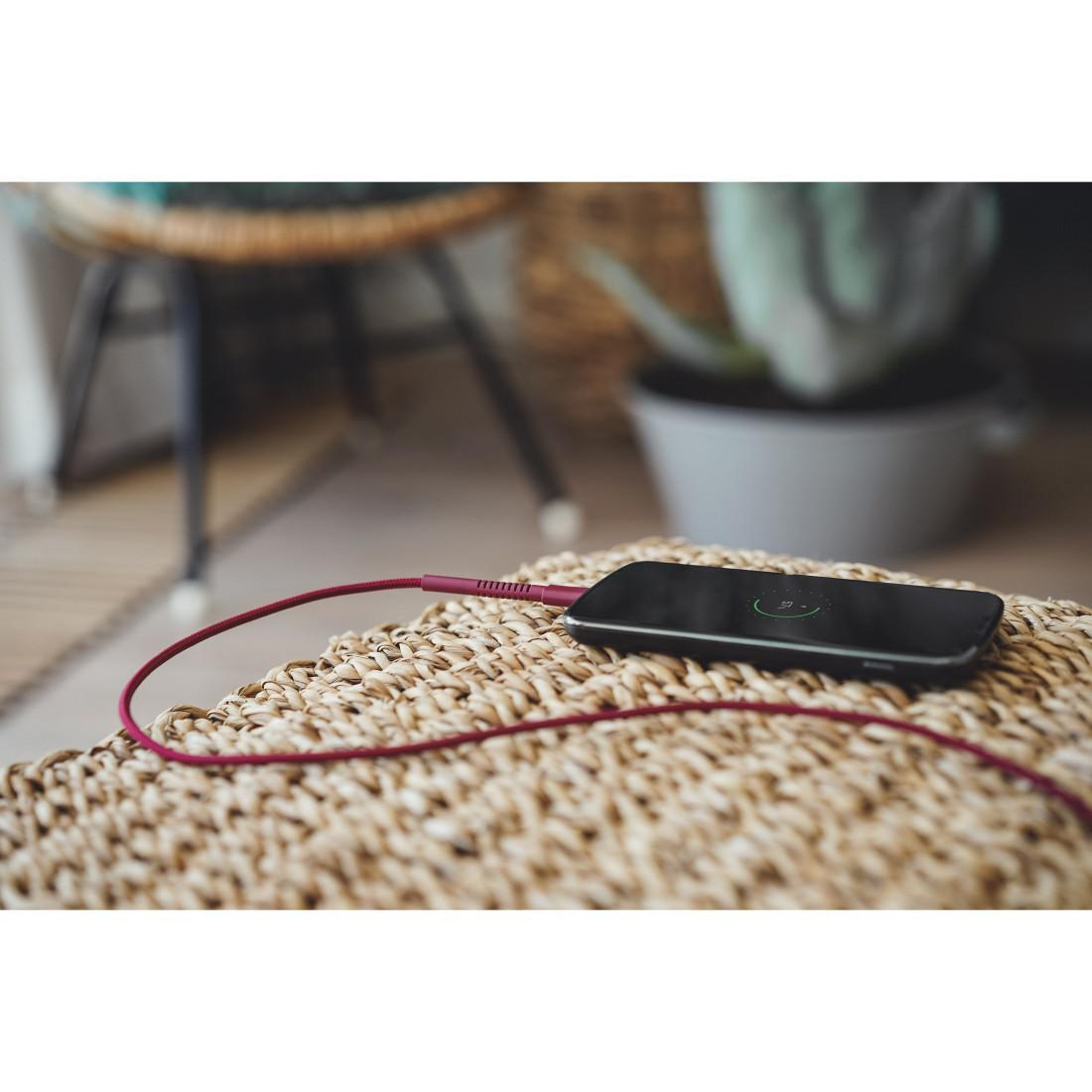 Fresh N Rebel Kabel USB-microUSB Fresh'N'Rebel 3m Ruby Red