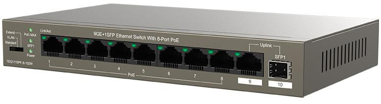 Tenda TEG1110PF-8-102W PoE 8-portów 102W Gigabit Ethernet