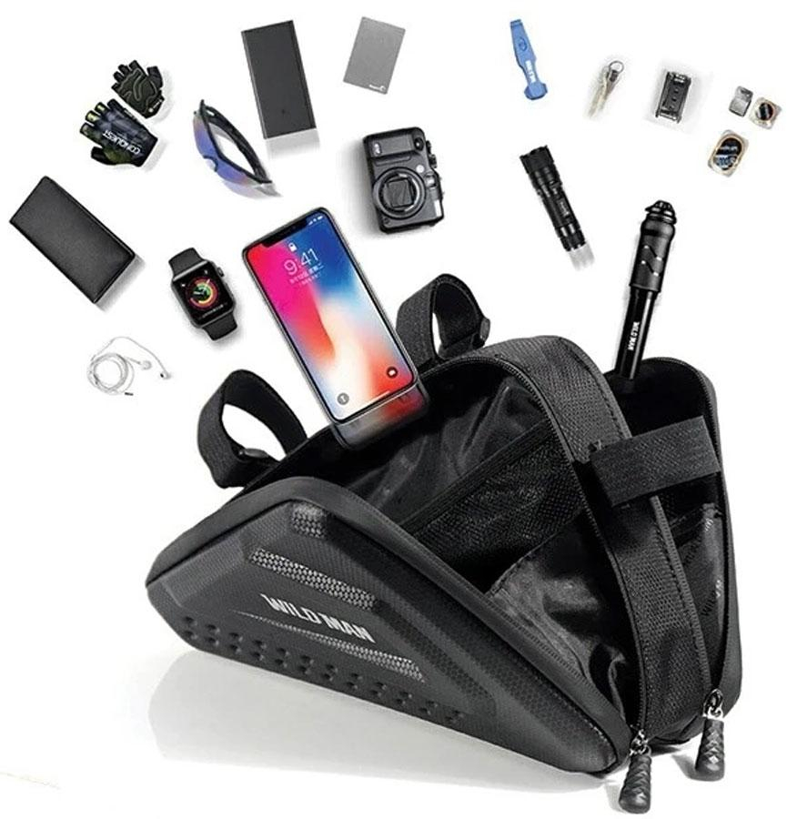WILDMAN Etui/sakwa na ramę roweru ES19 1L uchwyt rowerowy czarna/bla