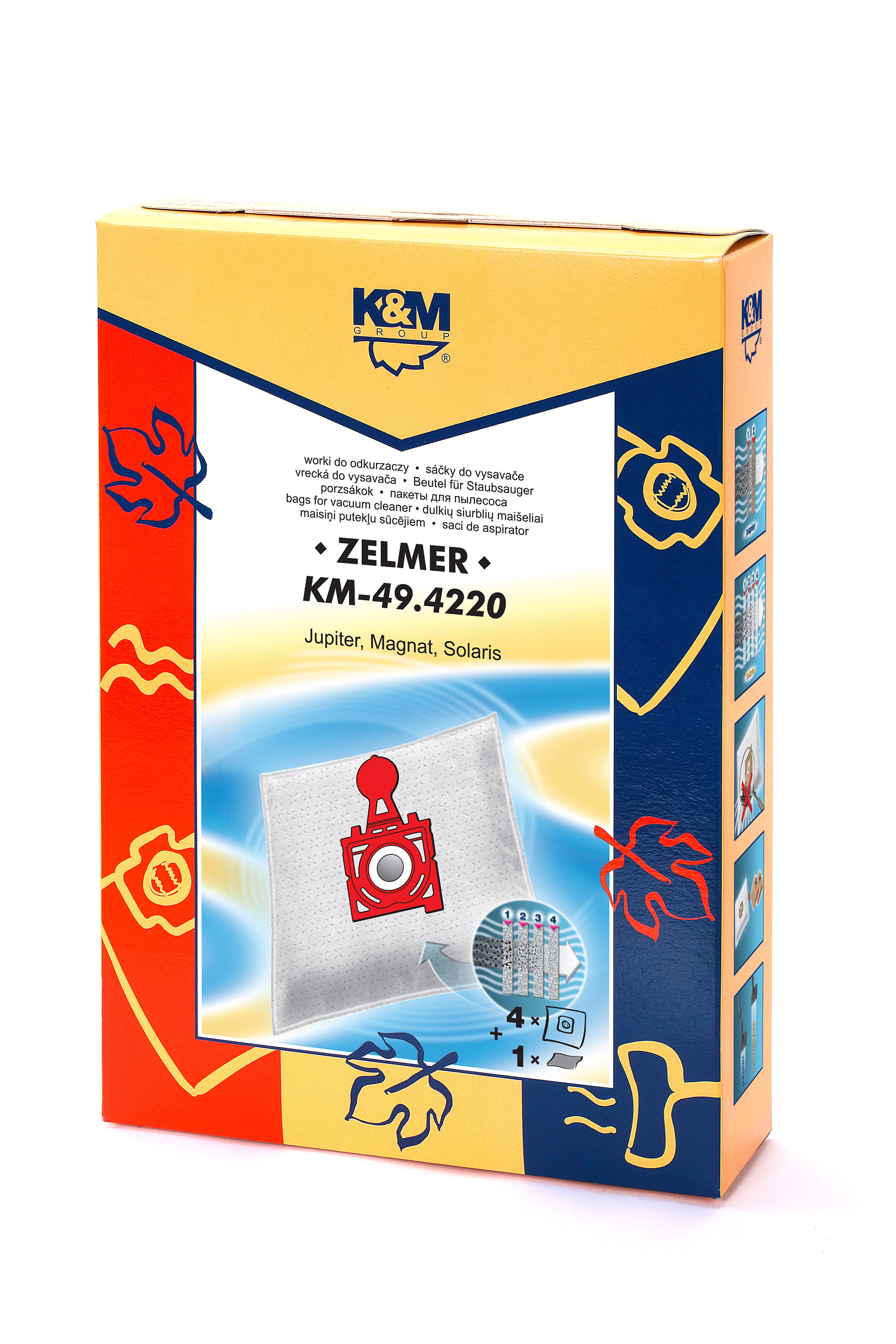 K M WORKI K&M Do odkurzaczy Zelmer 49.4220 czerwone