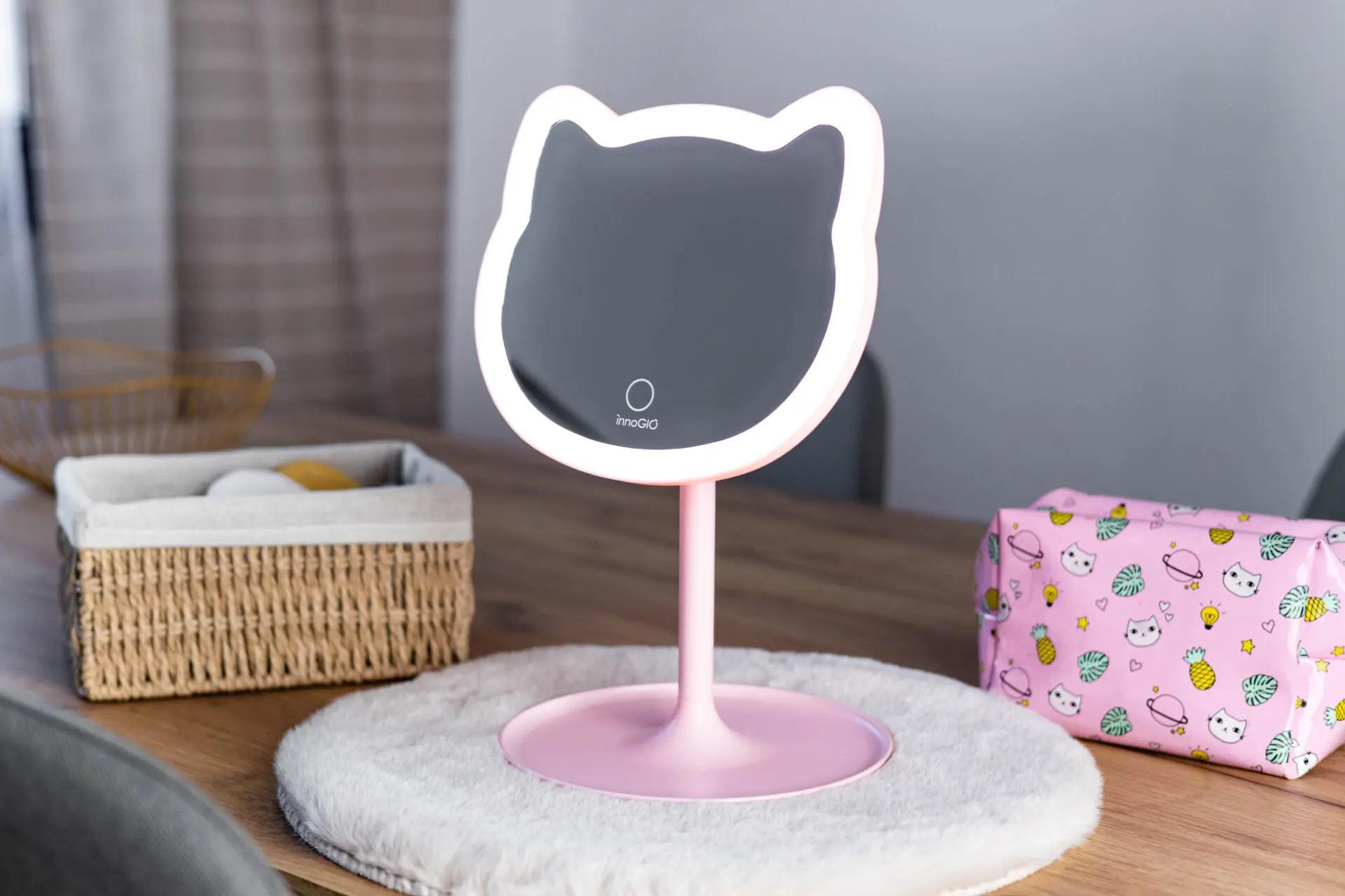 InnoGIO GIOperfect Pink Cat- Lusterko kosmetyczne różowy kotek