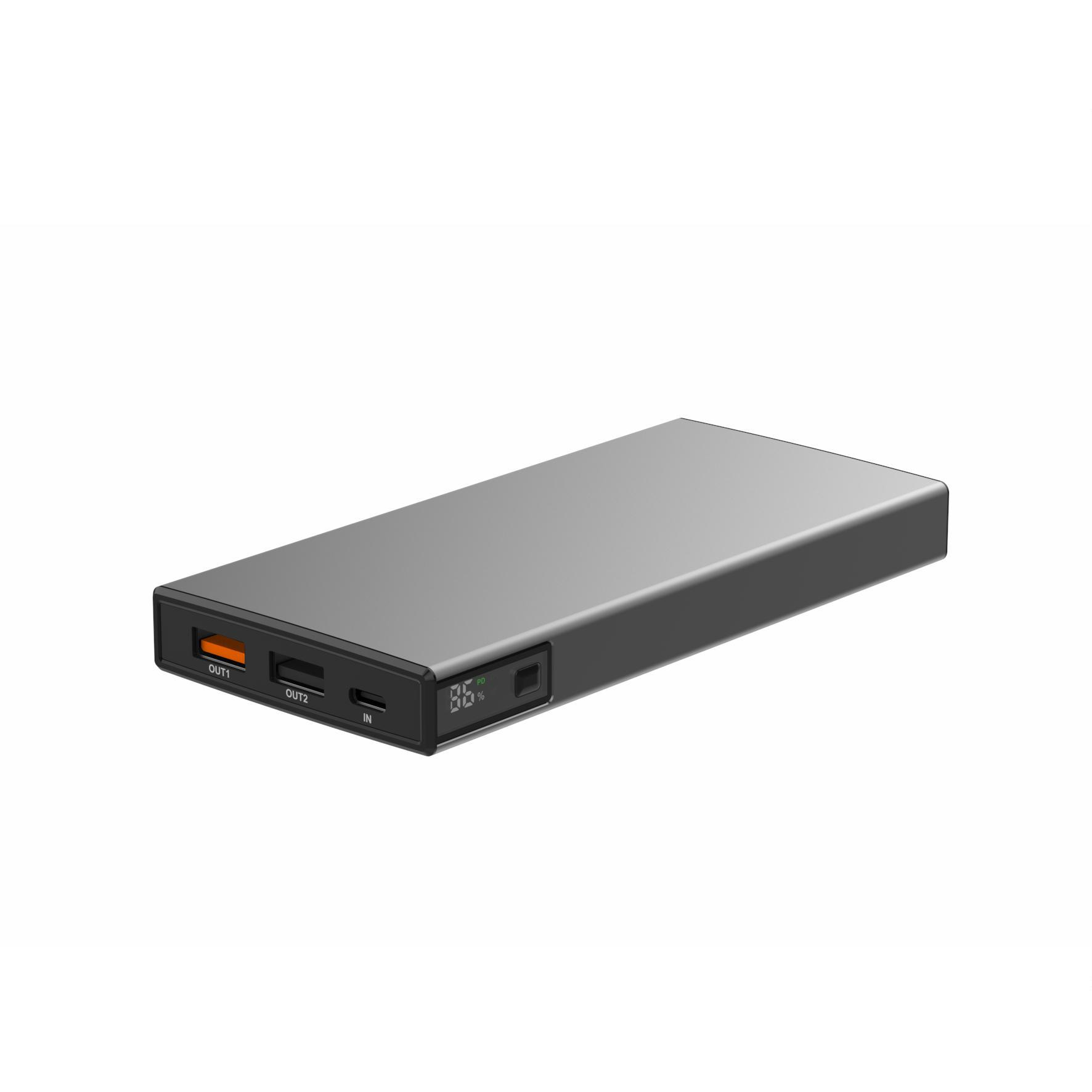 VIGGO DESIGN POWERBANK VIGGO PREMIUM 10.000 mAh PD 18W aluminium Szary