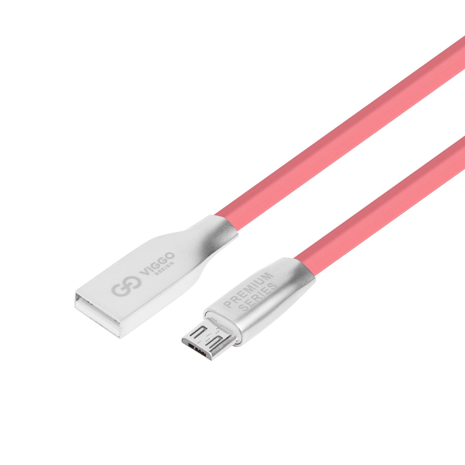 VIGGO DESIGN USB-microUSB 1m Różowy