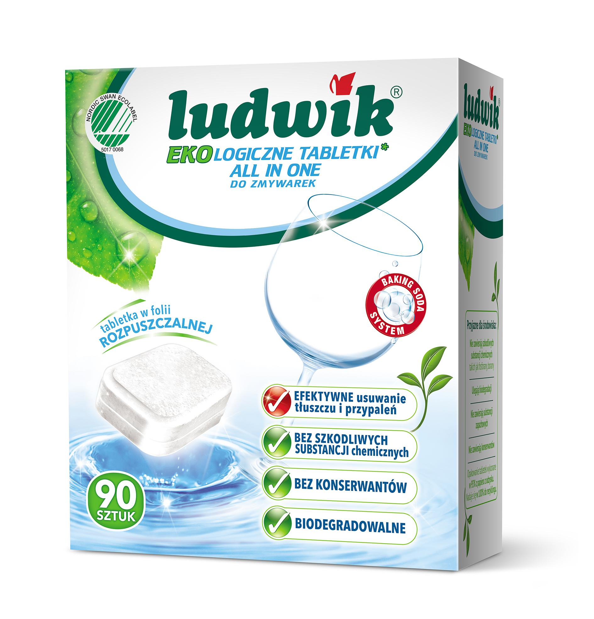 LUDWIK Tabletki do zmywarki ALL IN ONE 90 szt. ekologiczne