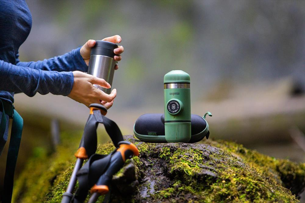 Wacaco Przenośny ekspres do kawy WACACO Nanopresso Moss Green+Etui