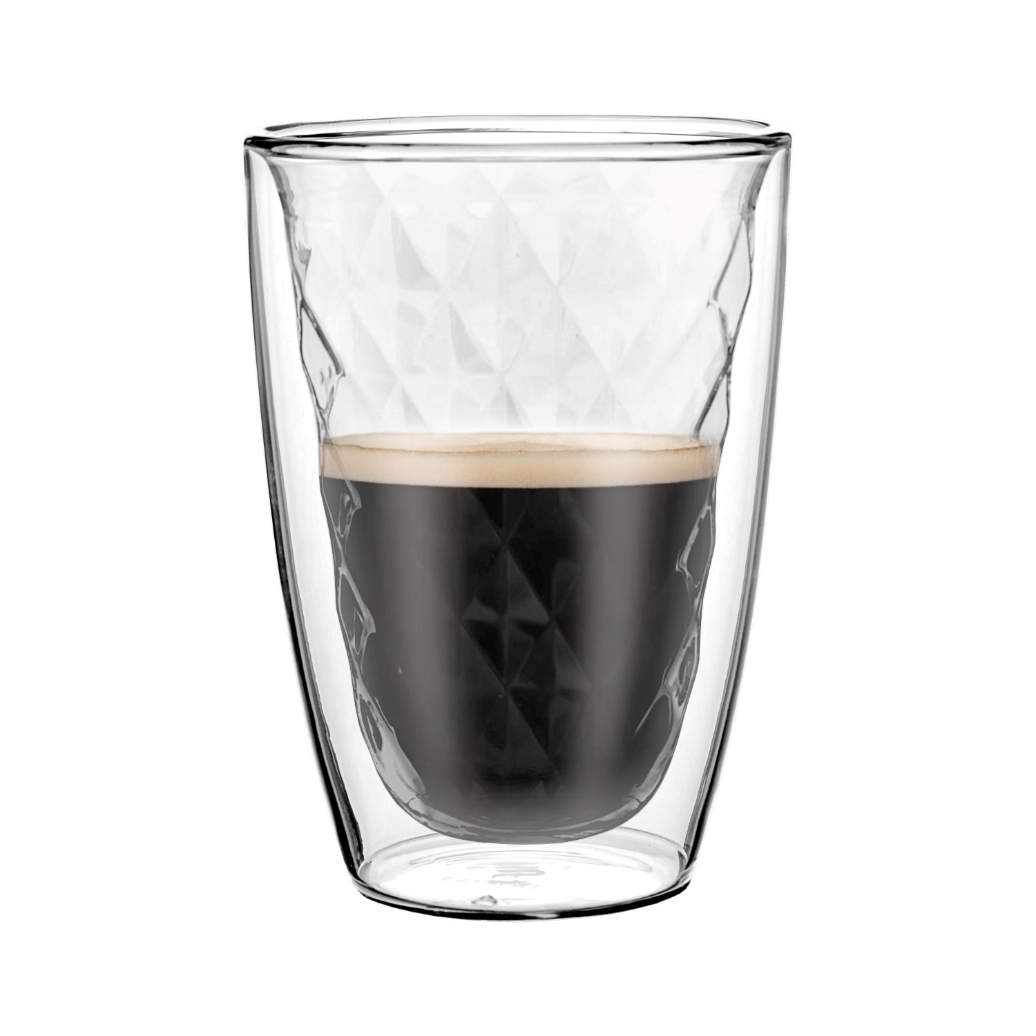 EZYSTYLE Szklanki termiczne Ezy Style Diamond 250ml do kawy/harbaty