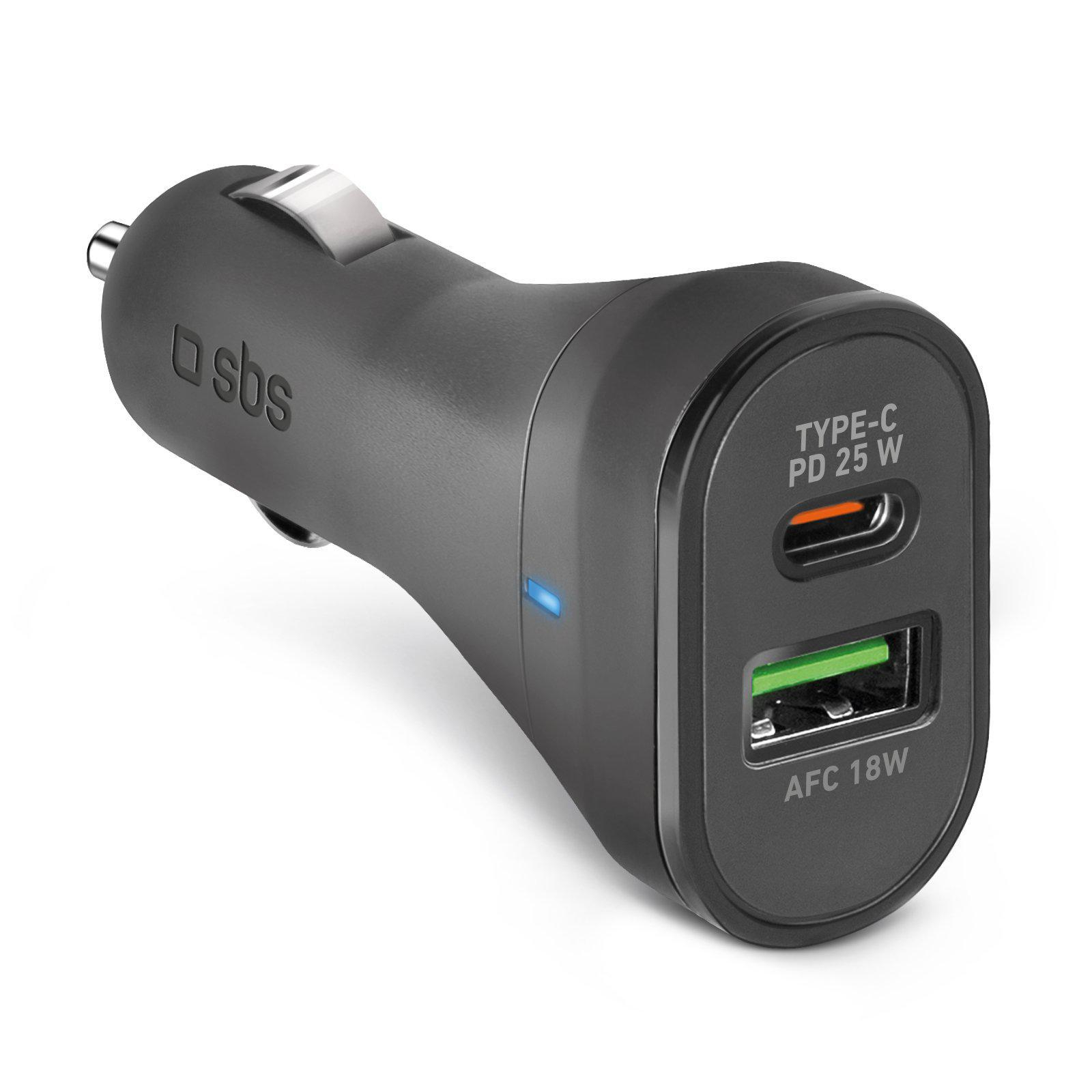 SBS Ładowarka samochodowa 1 USB type C PD