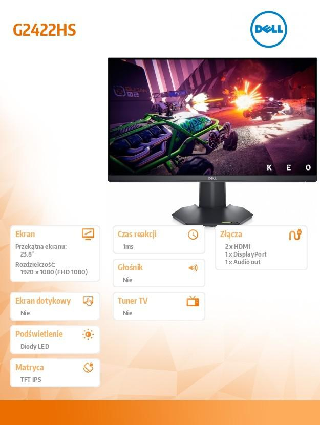 Dell 23,8'' G2422HS 210-BDPN Czarny