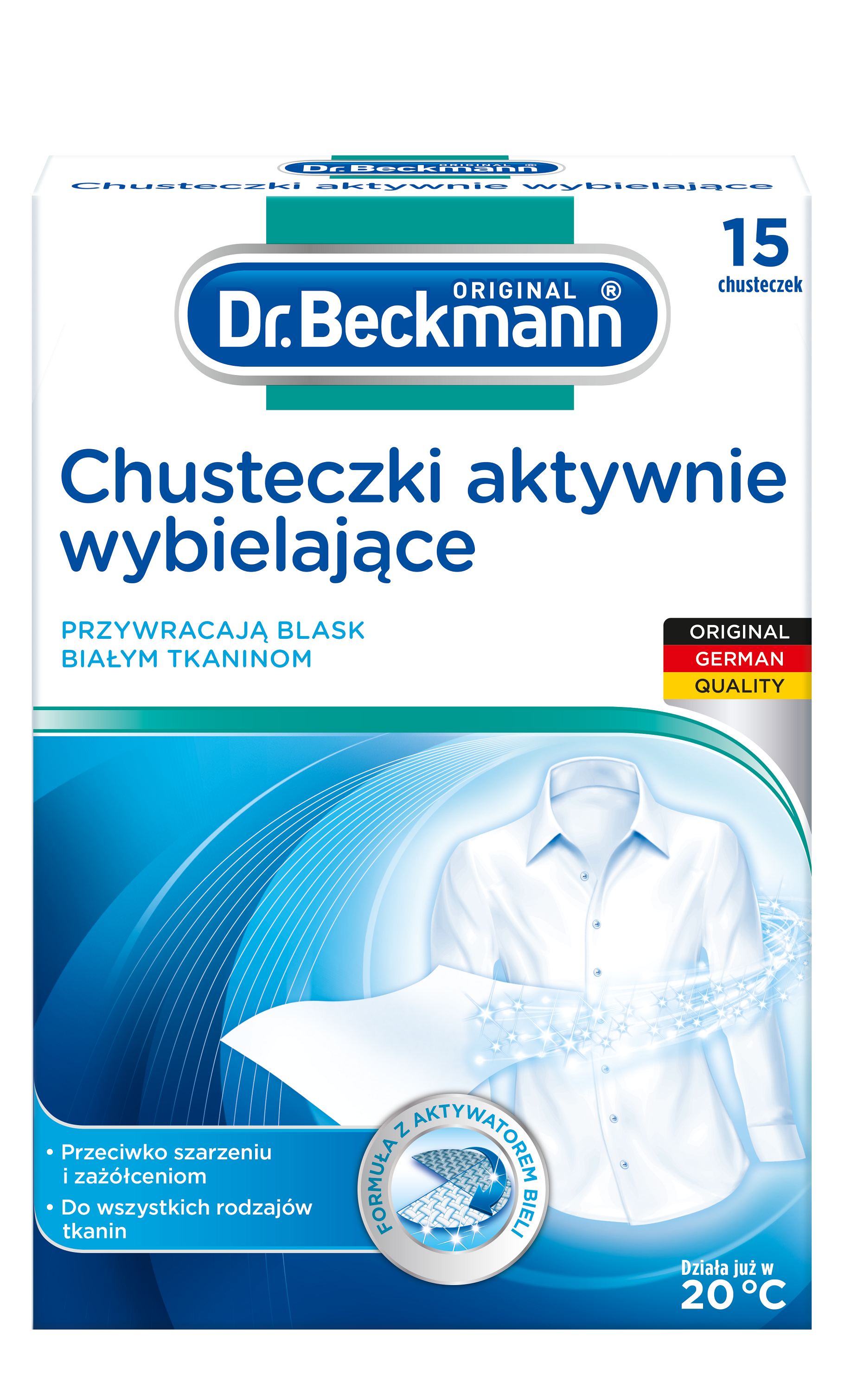 DR.BECKMANN Chusteczki aktywnie wybielajace 15 szt.