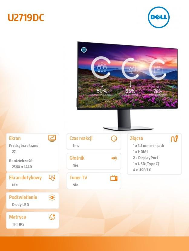 Dell 27 U2719DC 210-AQYW Czarny