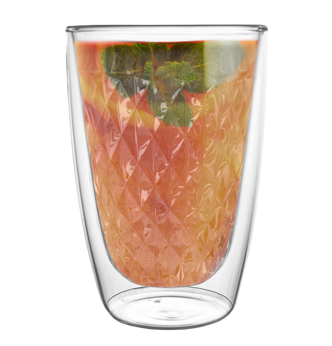 EZYSTYLE Szklanki termiczne Ezy Style Diamond 250ml do kawy/harbaty
