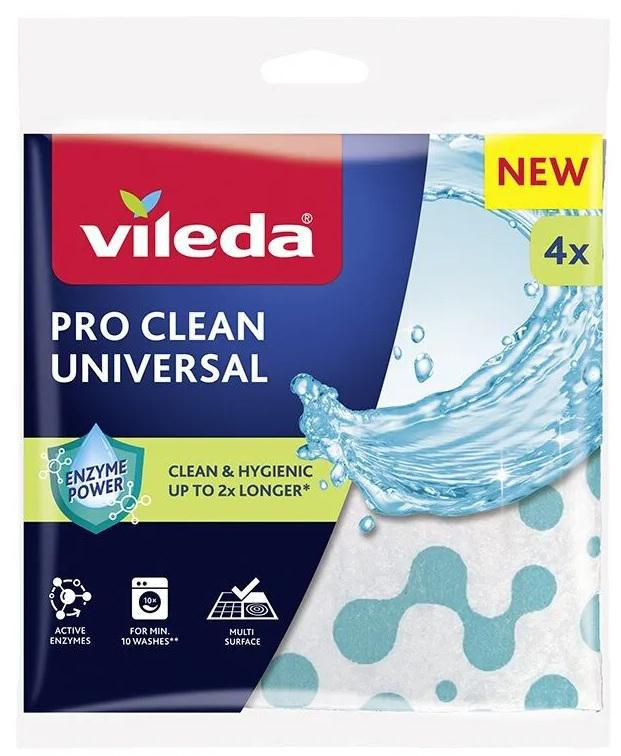 Vileda Ściereczka uniwersalna z enzymami Vileda Pro Clean 4 szt.