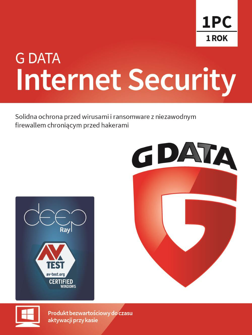 Gdata INTERNET SECURITY 1 PC 1 ROK