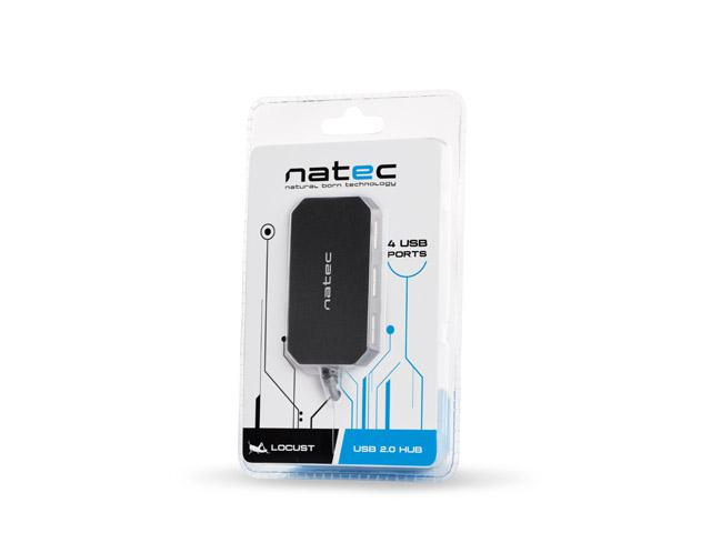 Natec Czytnik USB 2.0 NATEC LOCUST 4-PORTY Czarny