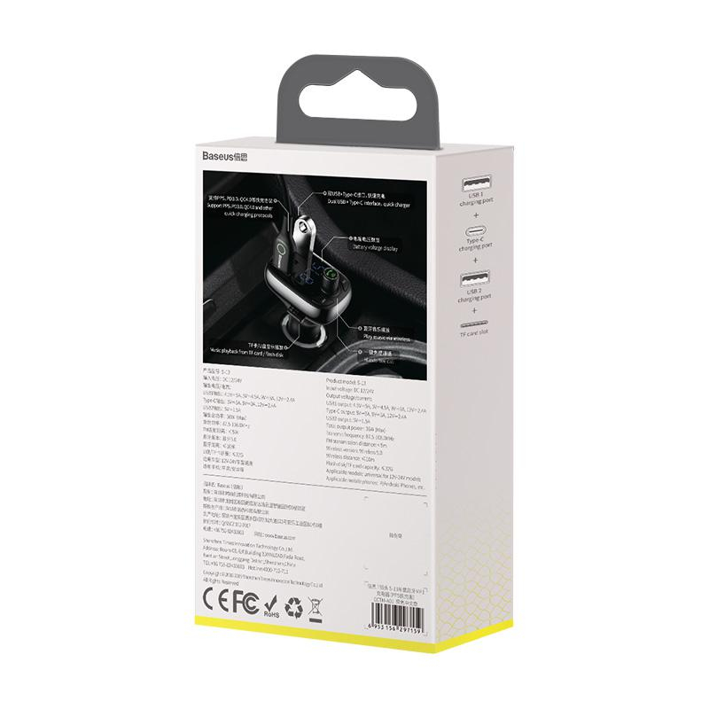 Baseus Transmiter FM S-13 Car Bluetooth MP3 Player