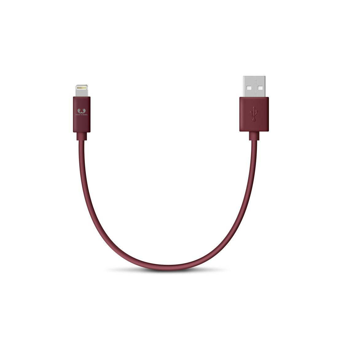 Fresh N Rebel Kabel USB Lightning Fresh'N'Rebel 0,2m Ruby Red