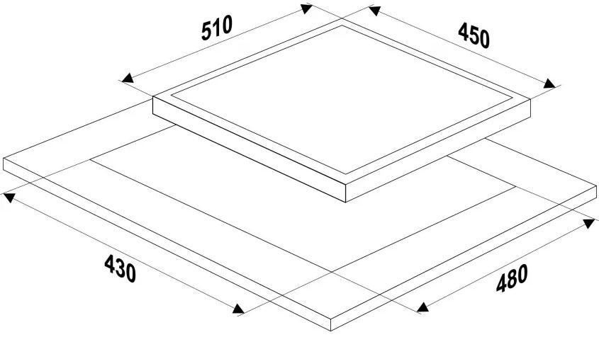 MPM Product Płyta gazowa 45 cm MPM-45-GMH-16
