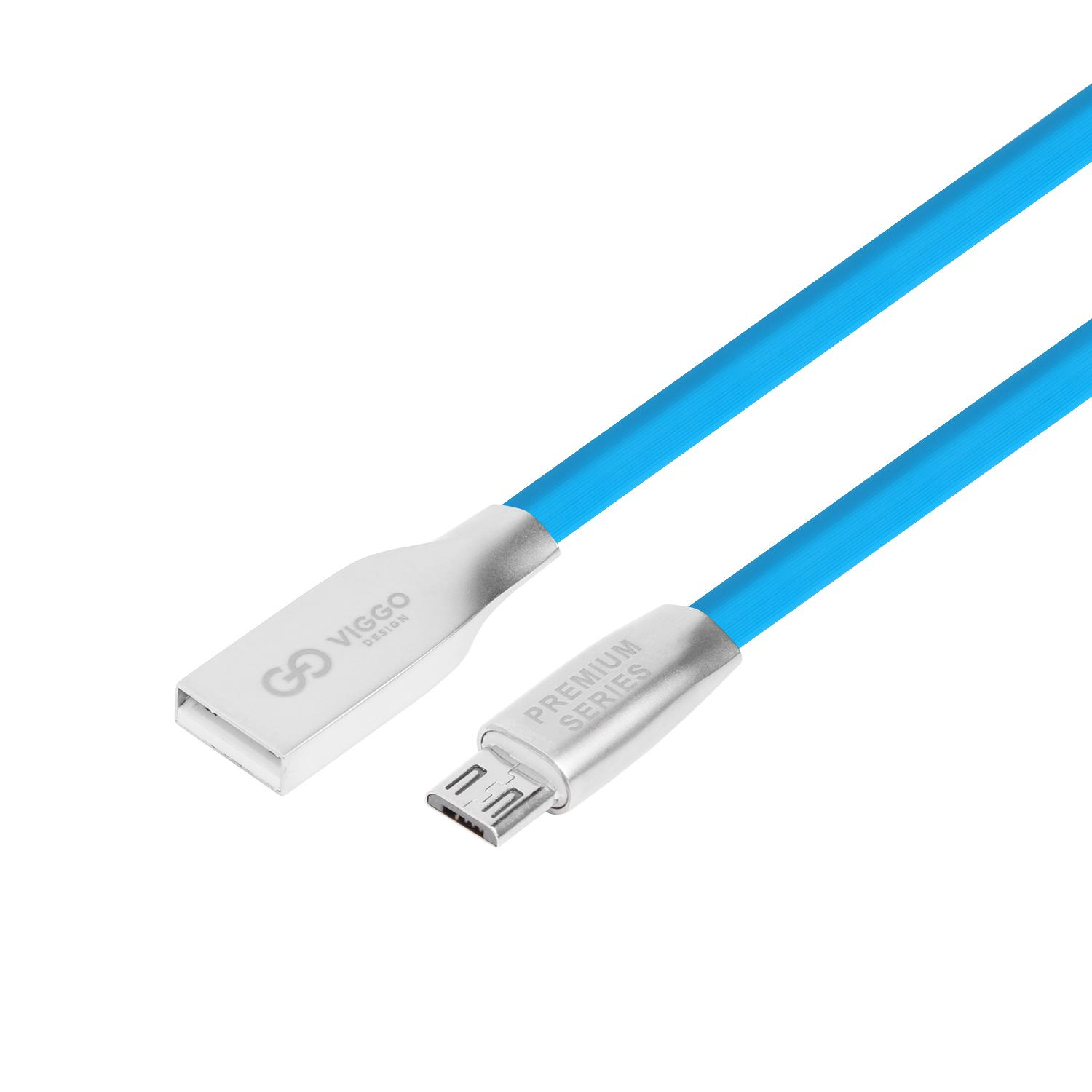 VIGGO DESIGN USB-microUSB 1m Niebieski