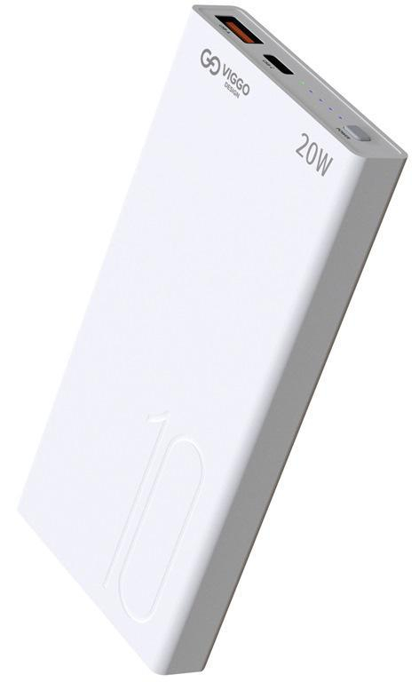 VIGGO DESIGN POWERBANK VIGGO 10.000 mAh PD 20W Biały