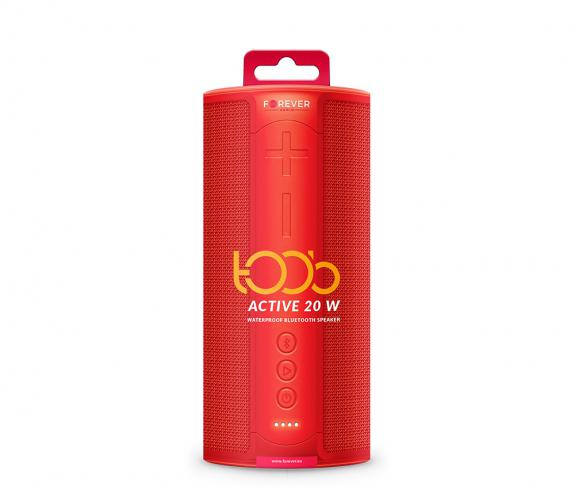 Forever GŁOŚNIK BT FOREVER Toob 20 BS-900 Czerwony #