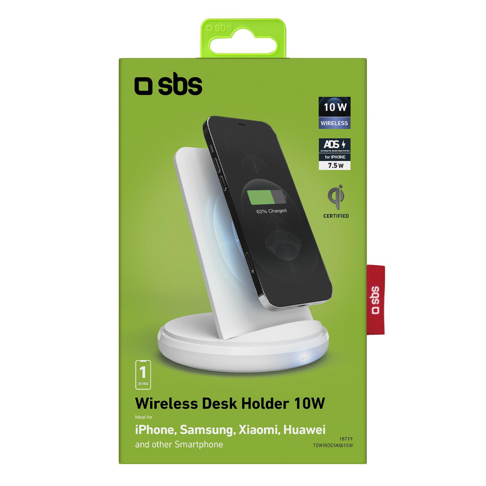 SBS Ladowarka Indukcyjna biurkowa 10W Biała