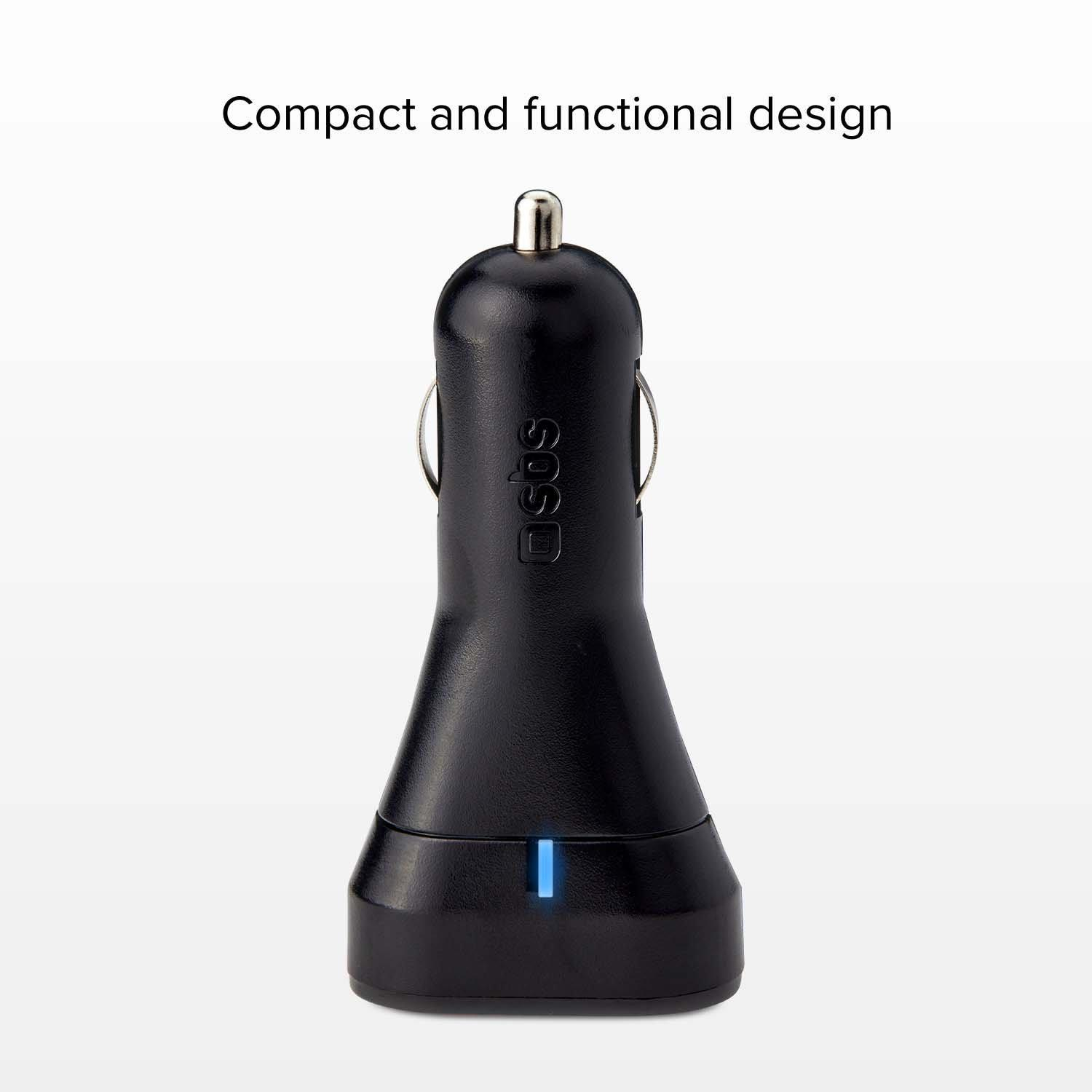 SBS Ładowarka samochodowa 12/24V 3100 mAh ultra fast charge, USB