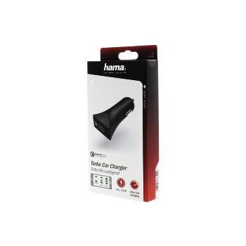 Hama ŁADOWARKA SAMOCHODOWA 1xUSB QC 3.0 CZARNA #
