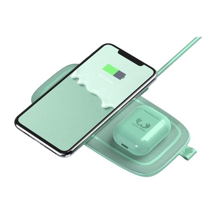 Fresh N Rebel Ładowarka Indukcyjna Fresh'N'rebel BASE DUO Misty Mint