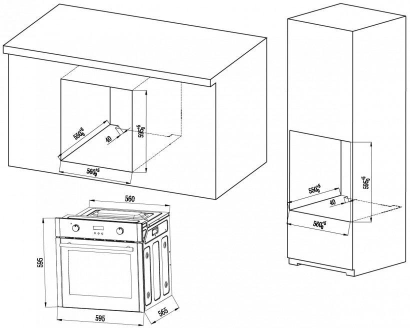 MPM Product Piekarnik elektryczny do wbudowania MPM-63-BO-26
