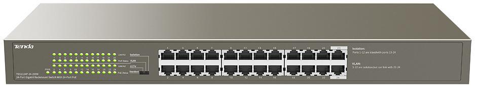 Tenda TEG1124P-24-250W PoE 24-porty 250W Gigabit Ethernet