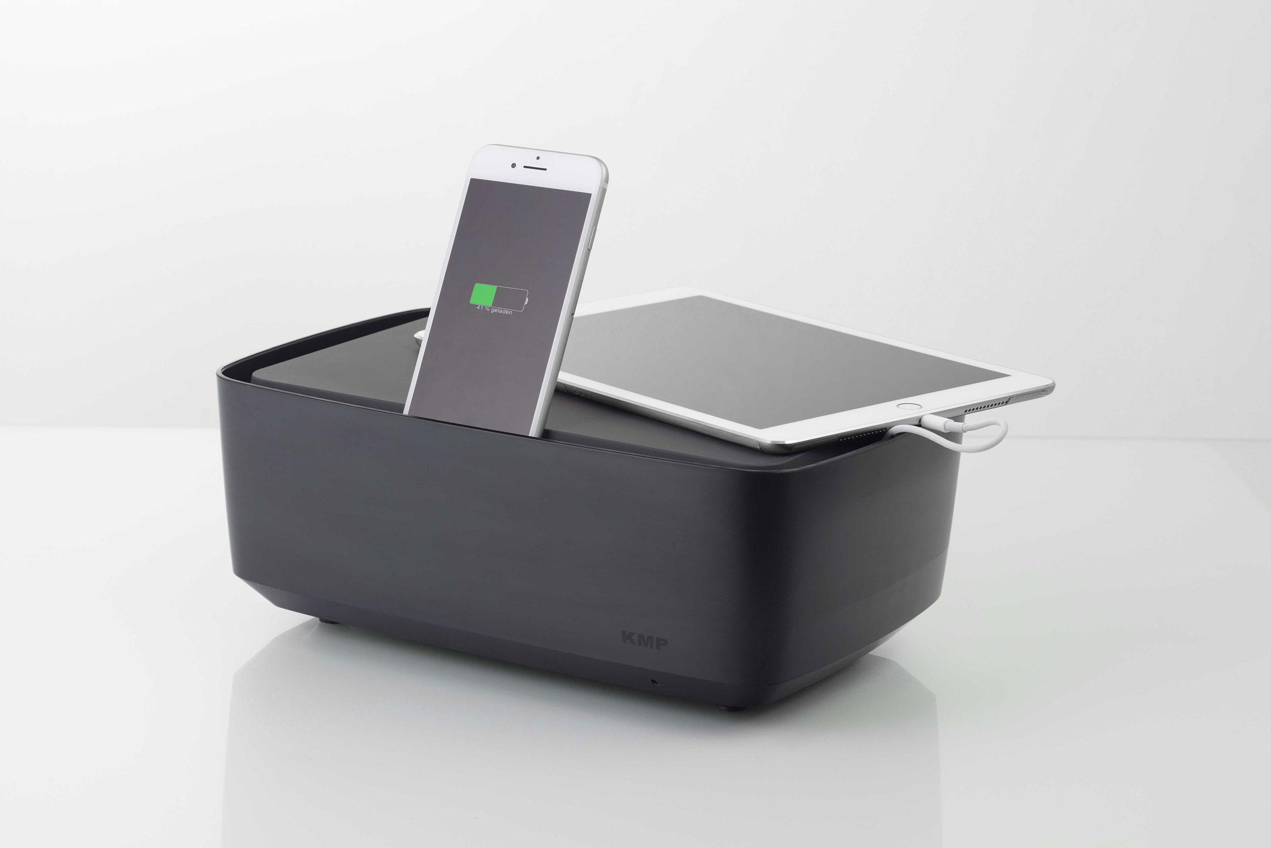 KMP Organizer na kable z ładowarką 3xUSB i listwą zasilającą KMP