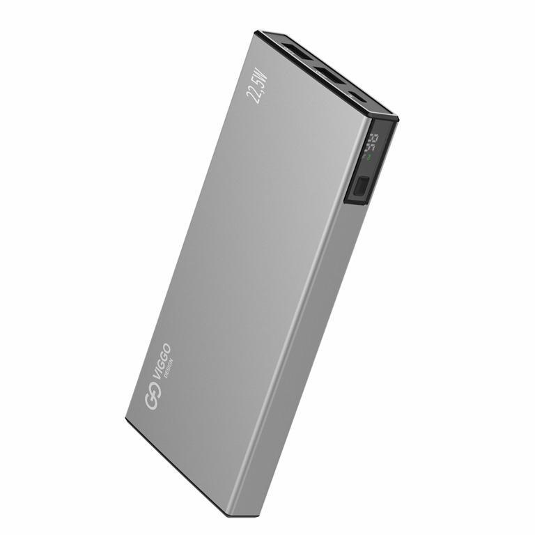 VIGGO DESIGN POWERBANK VIGGO PREMIUM 20.000 mAh PD 20W aluminium Szary