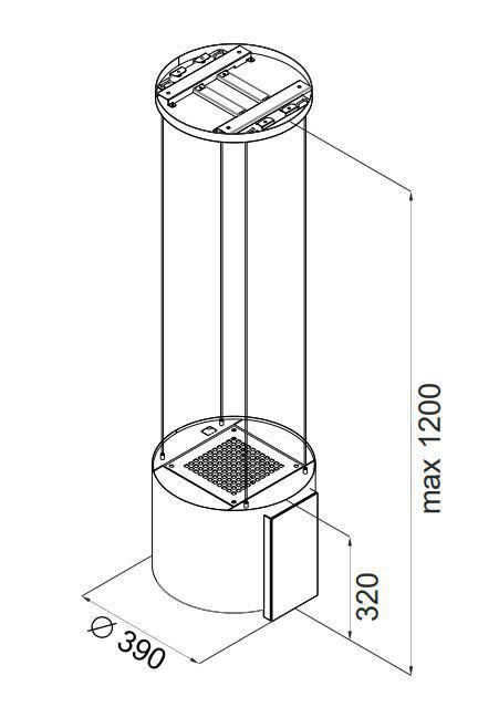 VDB LAMP Glass Black
