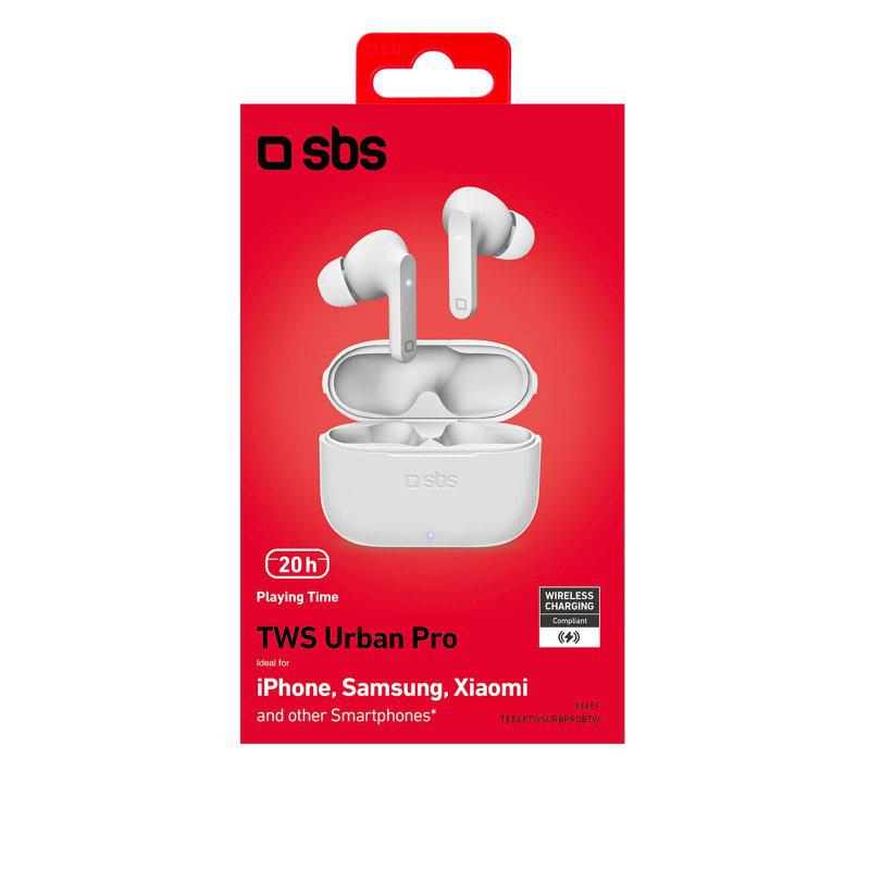 SBS SŁUCHAWKI DOUSZNE TWS SBS Urban Pro Earbuds Białe