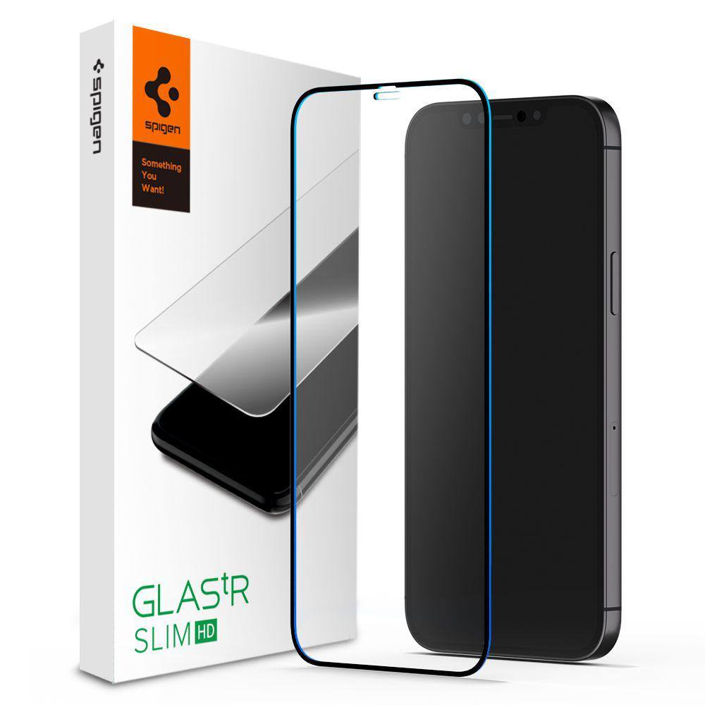 Spigen Szkło Spigen FC do iPhone 12 MINI czarne #