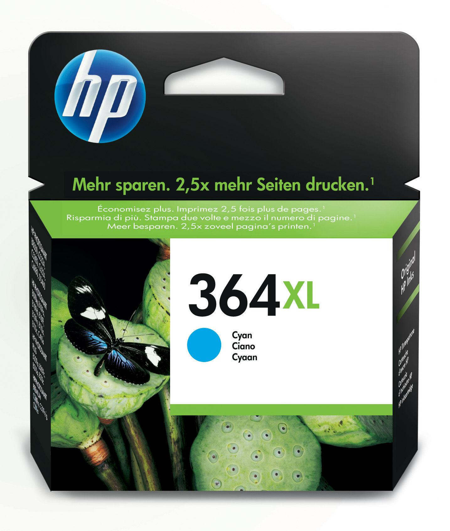 HP Tusz nr 364 XL Cyan (CB323EE)
