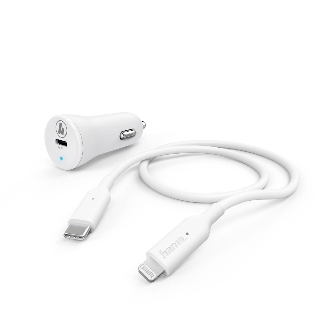 Hama Ładowarka Samochodoowa HAMA 1xUSB-C PD 18W + kabel Lightning