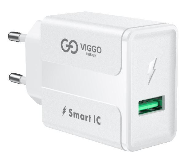 VIGGO DESIGN 1xUSB 2.4A Biała