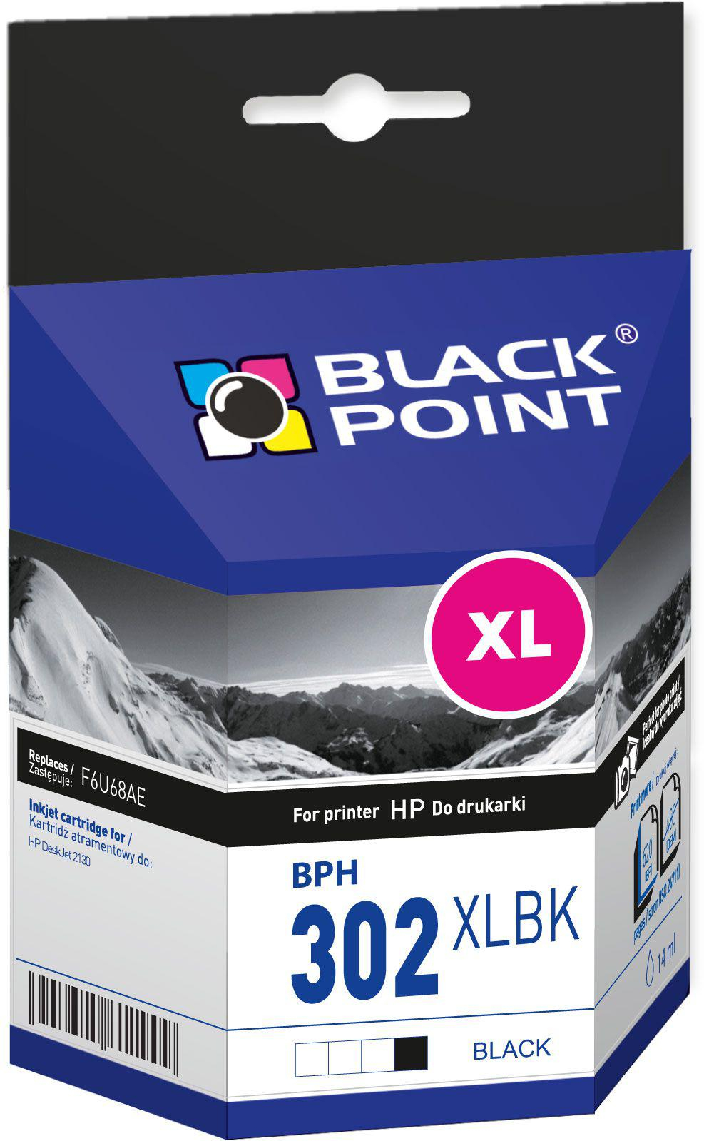 Black Point BLACK POINT BPH302XLBK Zamiennik do HP302XL F6U68AE