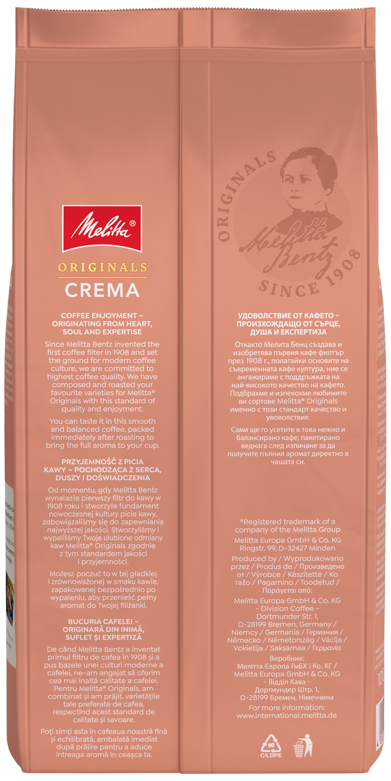 Melitta Kawa Melitta Originals Crema 1000g