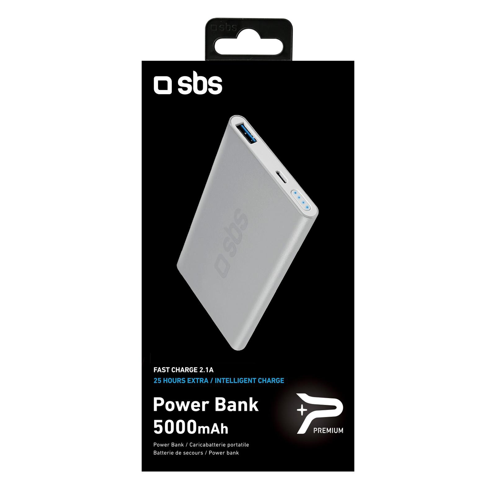 SBS POWERBANK SBS 5.000 mAh dla iPhone FC Silver